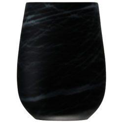 LSA International White On Black Silk Vase